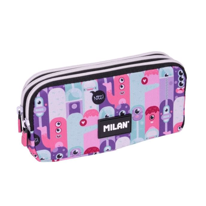 Milan 3-Zip Pencil Case - Aliens Tower - Image 1